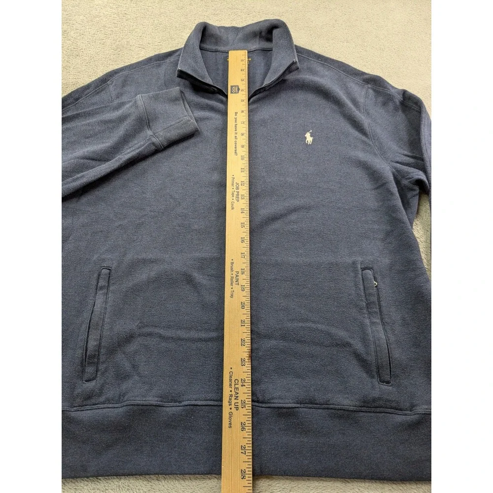 Polo Ralph Lauren Performance Mens XL Full Zip Sweatshirt Navy Blue Heather